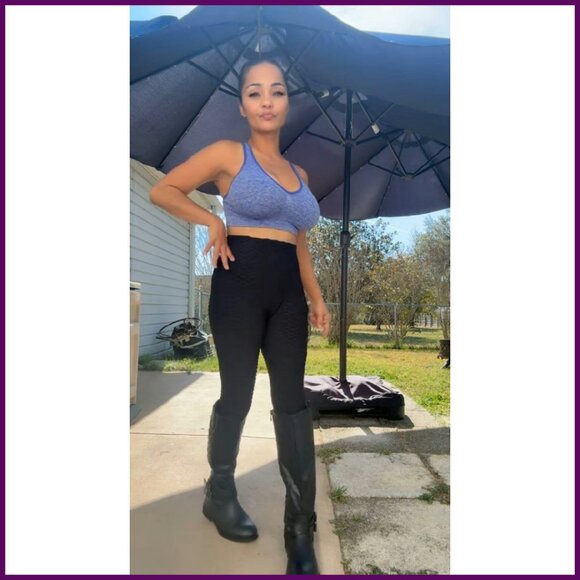 Women's Knee High Riding Boots Low Heel Wide Calf Vegan Leather - Picture 8 of 8